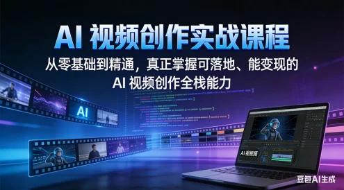 AI 视频创作实战课程：从零基础到精通，真正掌握可落地、能变现的 AI 视频创作全栈能力