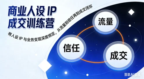 商业人设 IP 成交训练营：将人设 IP 与业务变现深度绑定，从流量到信任再到成交闭环