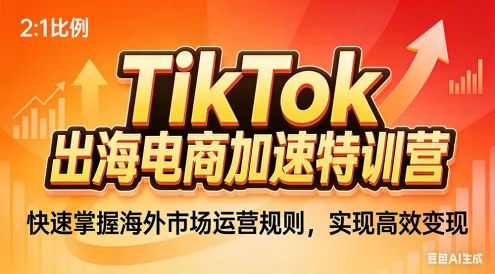 TikTok 出海电商加速特训营：快速掌握海外市场运营规则，实现高效变现