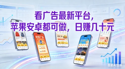 看广告最新平台，苹果安卓都可做，日赚几十元