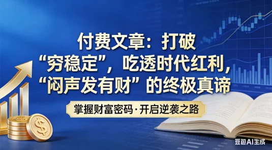 付费文章：《打破 “穷稳定”，吃透时代红利，“闷声发大财”的终极真谛》