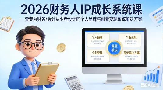 2026 财务人 IP 成长系统课：一套专为财务/会计从业者设计的个人品牌与副业变现系统解决方案
