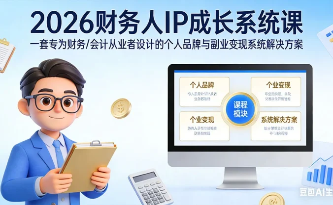 2026 财务人 IP 成长系统课：一套专为财务/会计从业者设计的个人品牌与副业变现系统解决方案