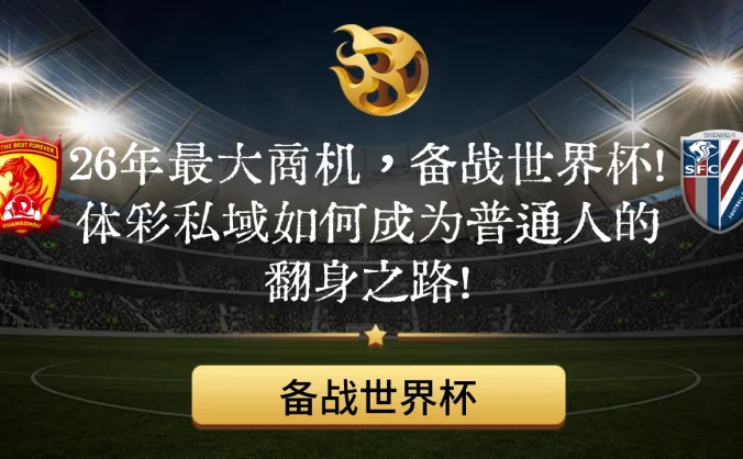 26 年最大商机，备战世界杯！TC私域如何成为普通人的翻身之路！